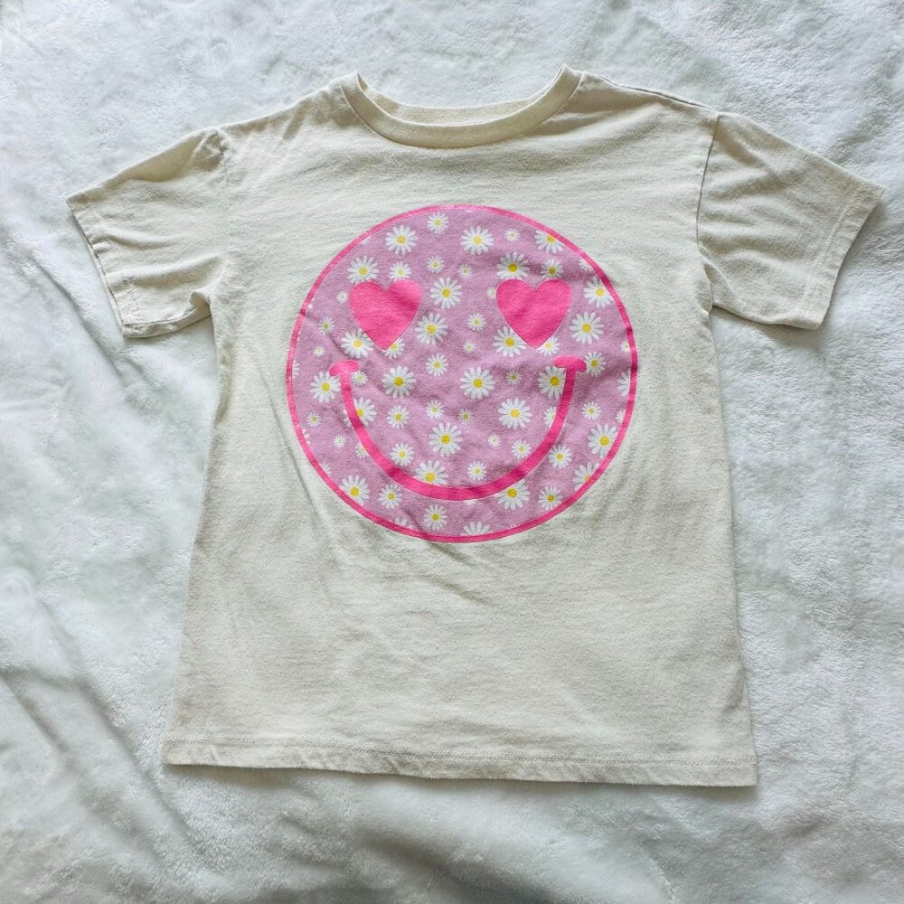 Freeze Foral Smiley Face Girls Top 7